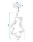 LAMPA WISZĄCA LED G013-1CP BIAŁY/ZŁOTY 6