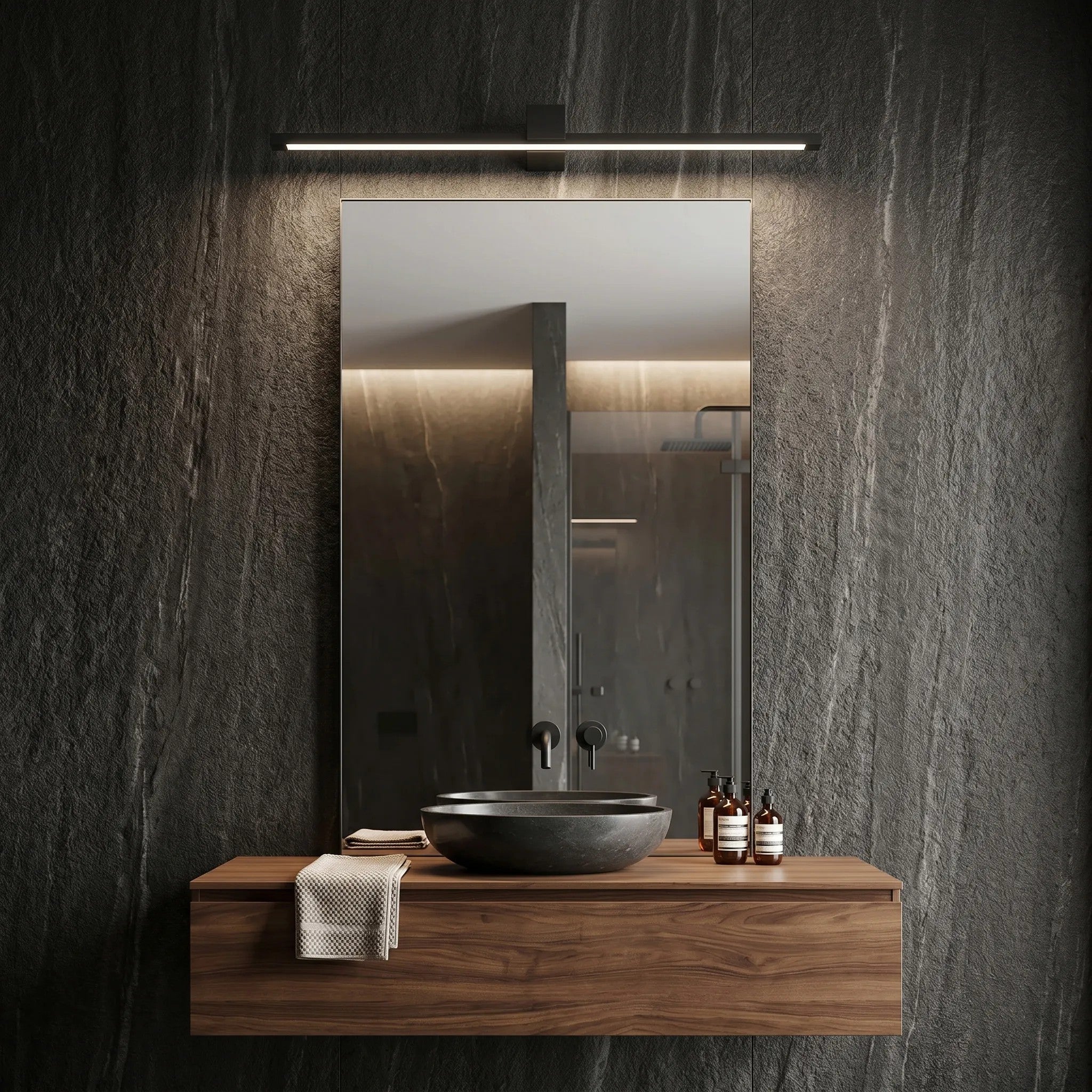 Kinkiet Łazienkowy LED SWE051-1W 80 Cm Black 6