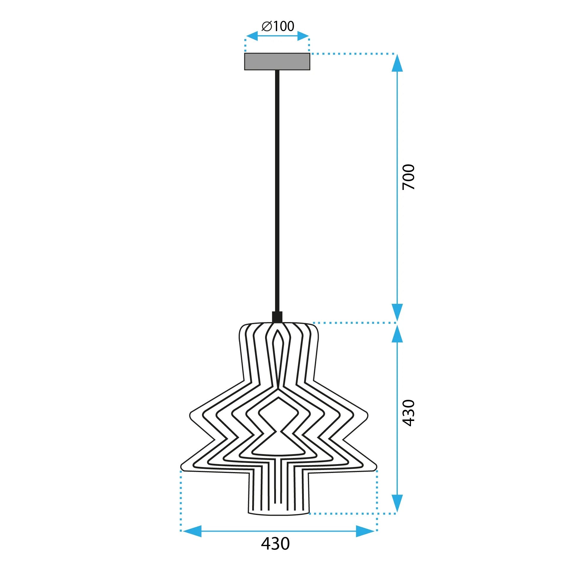 LAMPA SUFITOWA WISZĄCA APP1458-1CP 6