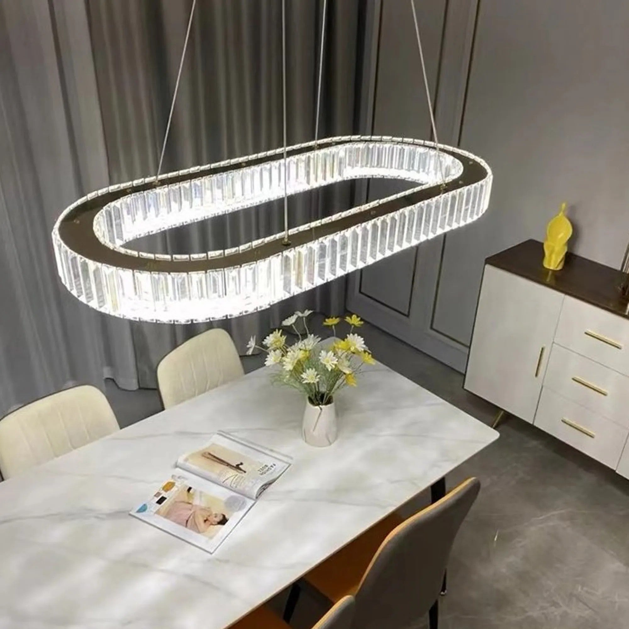 LAMPA WISZĄCA LED APP1508-CP BRUSH GOLD 6
