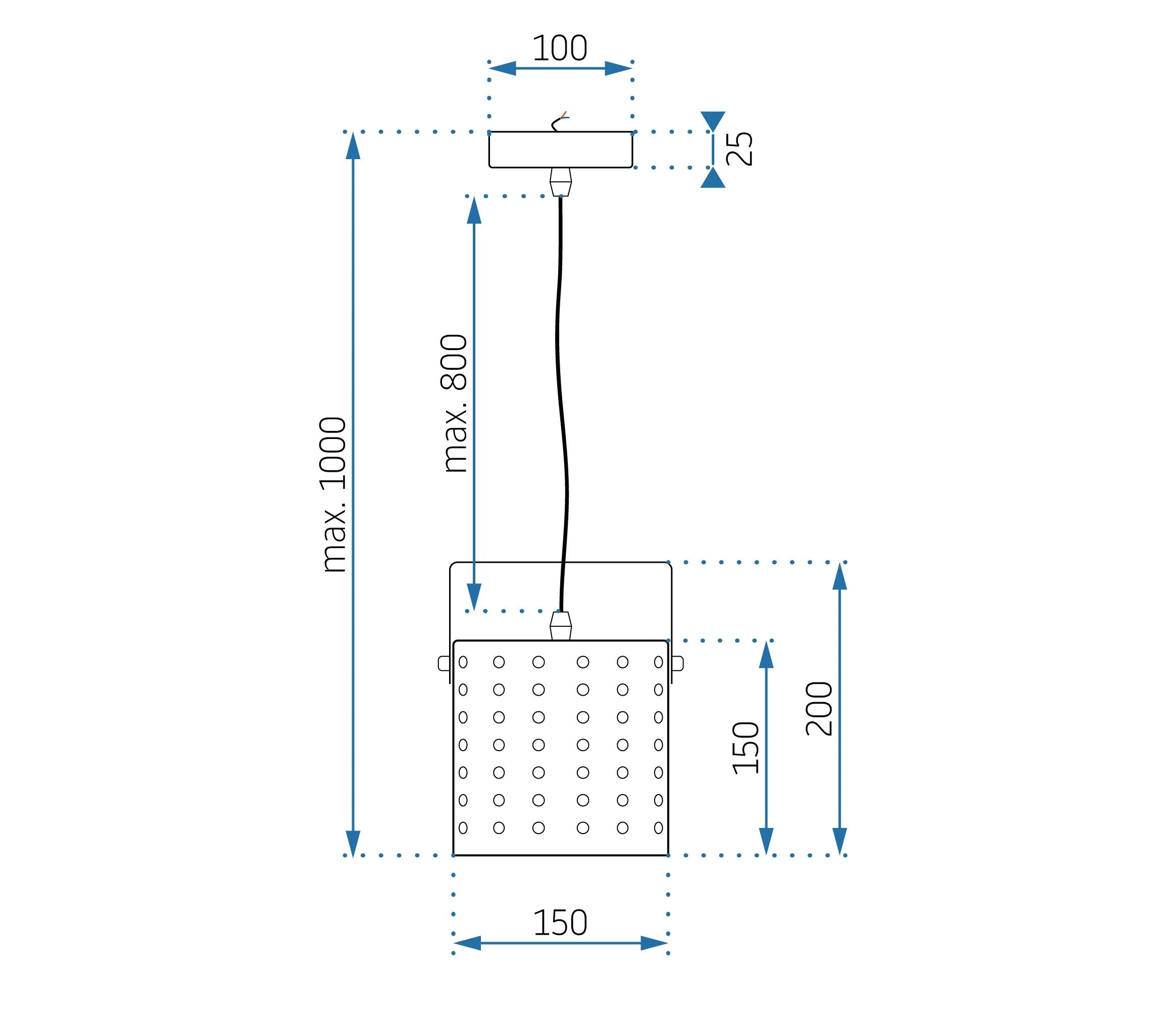Lampa Sufitowa Nowoczesna APP956-1CP Czarna 6