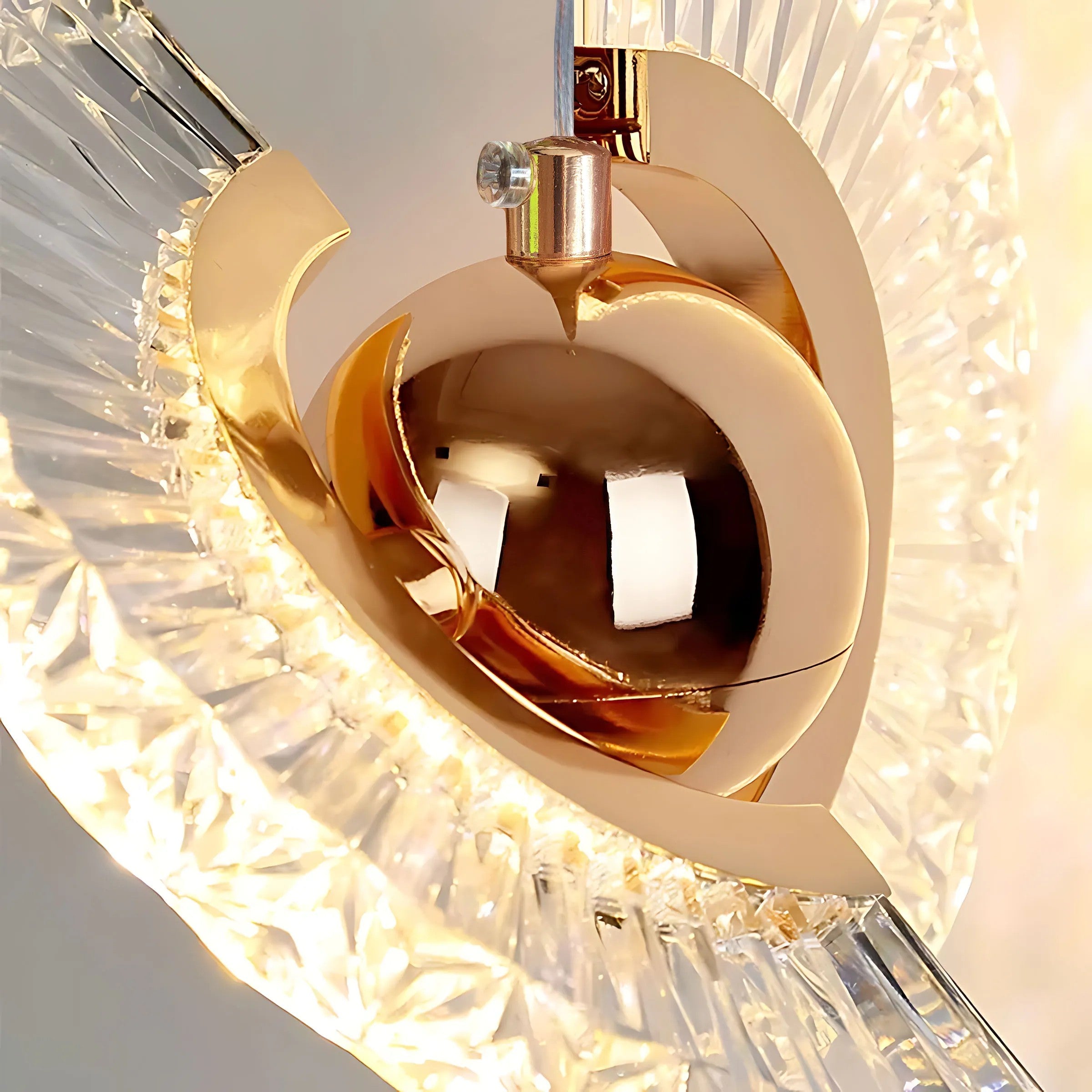 LAMPA SUFITOWA WISZĄCA LED LHJ108-2CP ZŁOTA 6