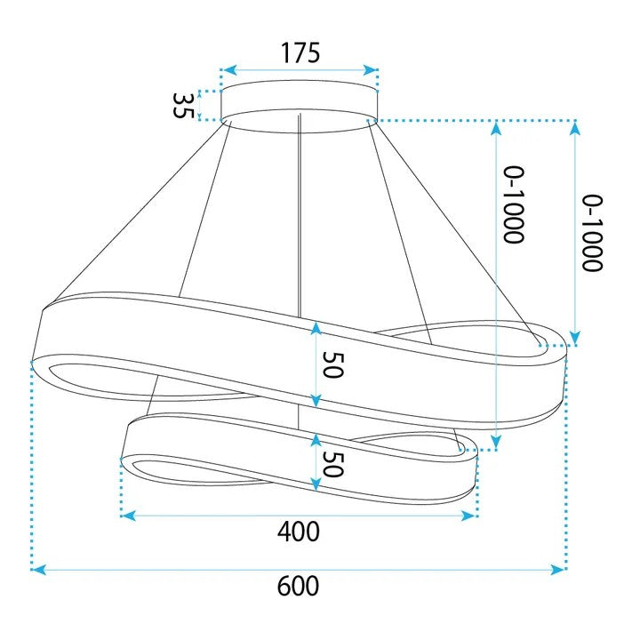 LAMPA SUFITOWA WISZĄCA SWE063-CP ZŁOTA 6