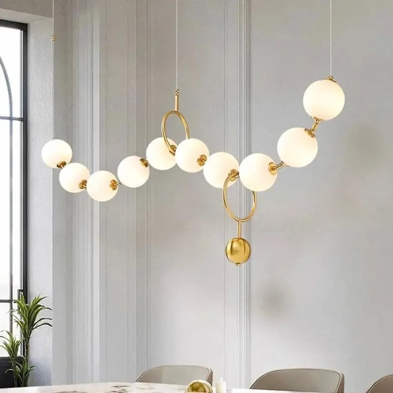 LAMPA SUFITOWA WISZĄCA LED APP1444-10CP Złota 6