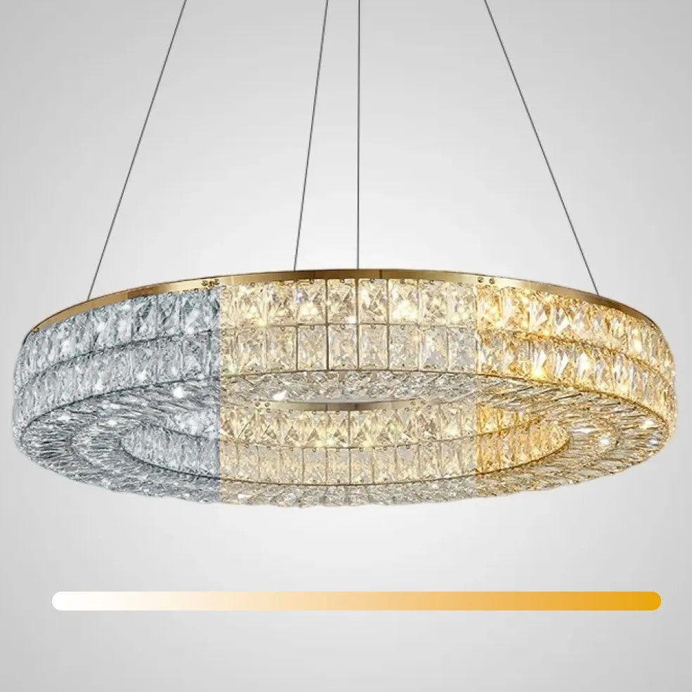 LAMPA SUFITOWA WISZĄCA LED APP1569-CP Gold 80cm 6