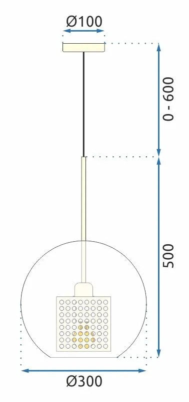 Lampa Wisząca Szklana Loft APP559-1CP 30cm Czarna 6