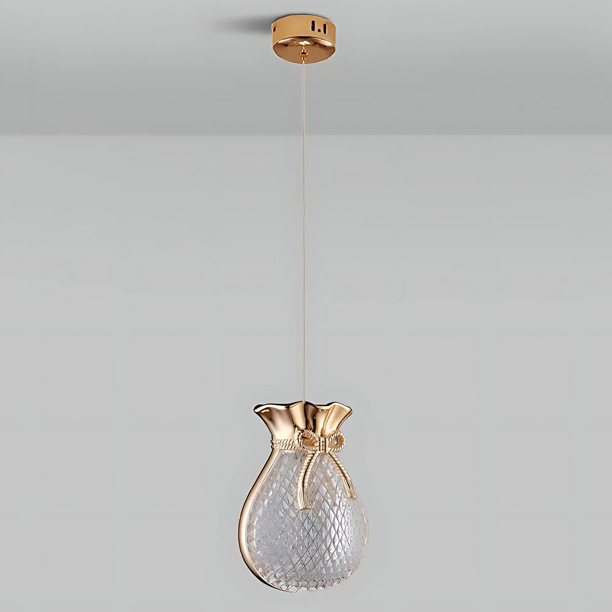LAMPA SUFITOWA WISZĄCA LHJ107-1CP JASNE RÓŻOWE ZŁOTO 6