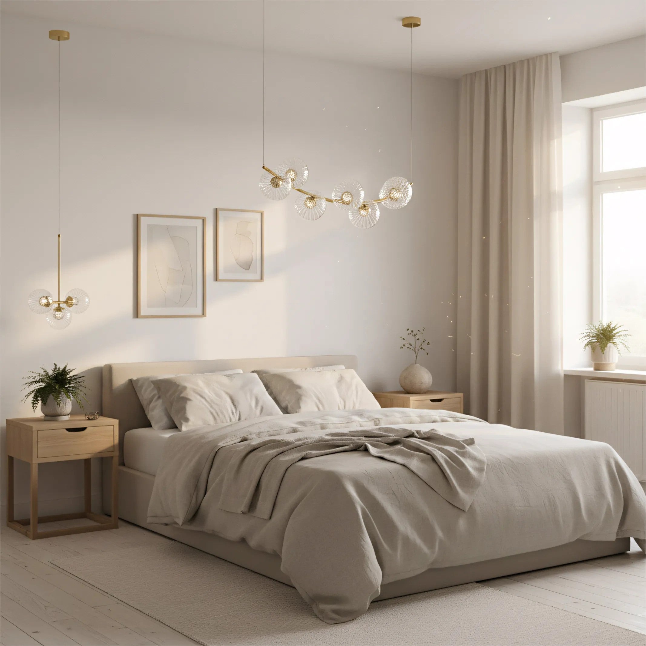 LAMPA SUFITOWA WISZĄCA G133-6CP Złota 6