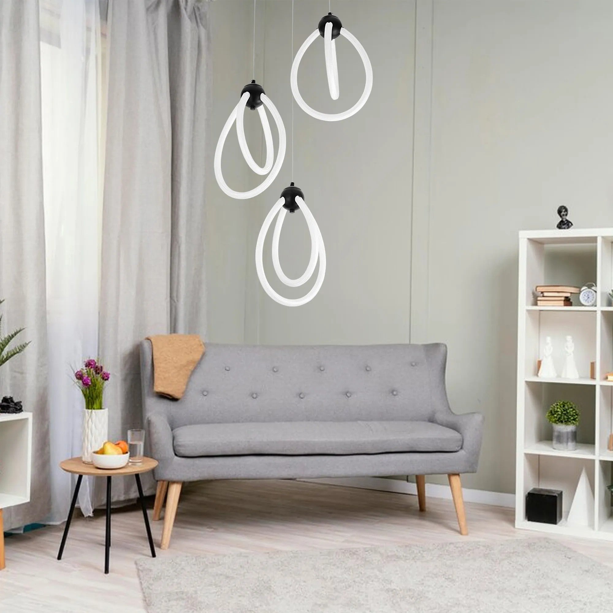 LAMPA WISZĄCA LED G022-3CPR CZARNA 6