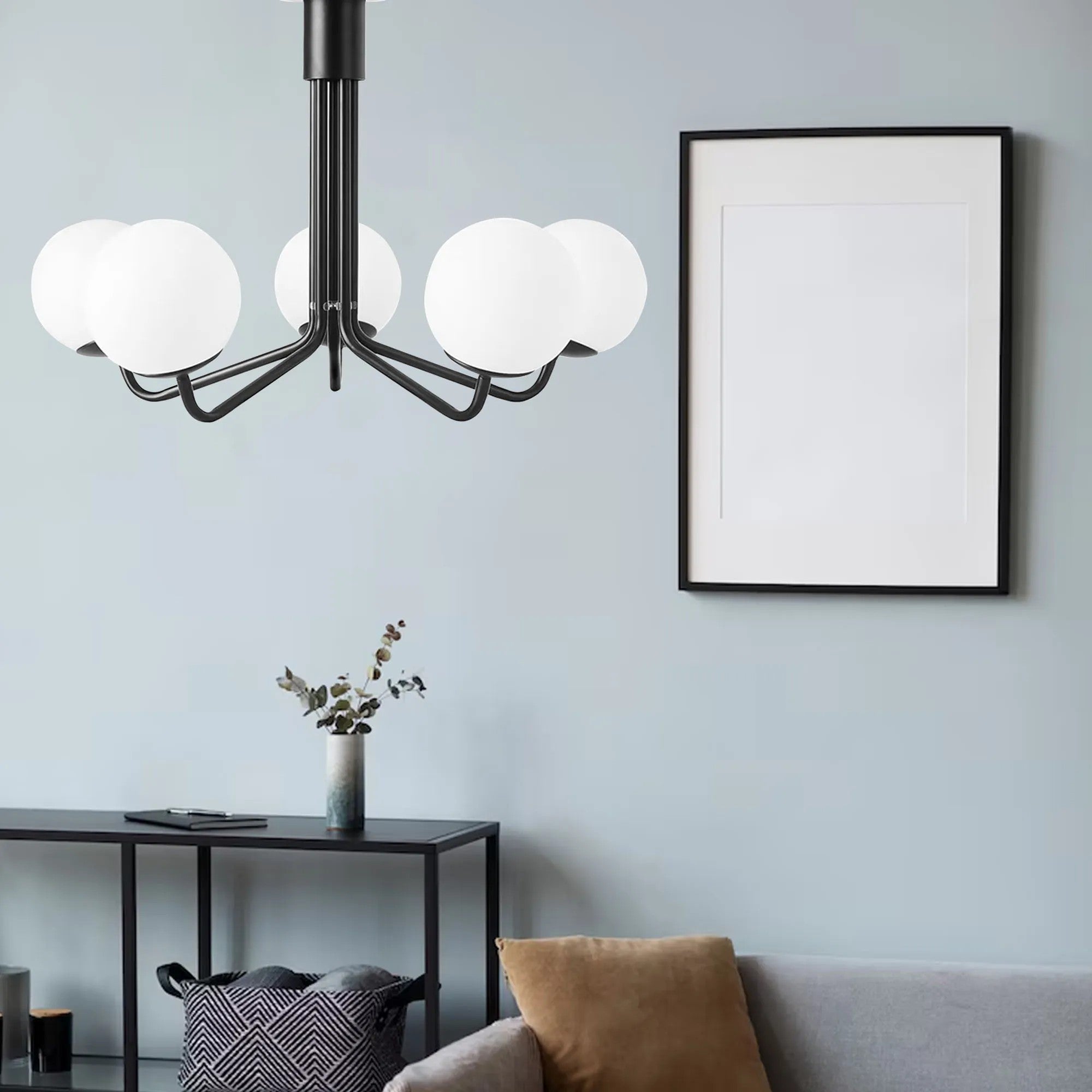 LAMPA WISZĄCA SUFITOWA CZARNA APP1578-5C 6