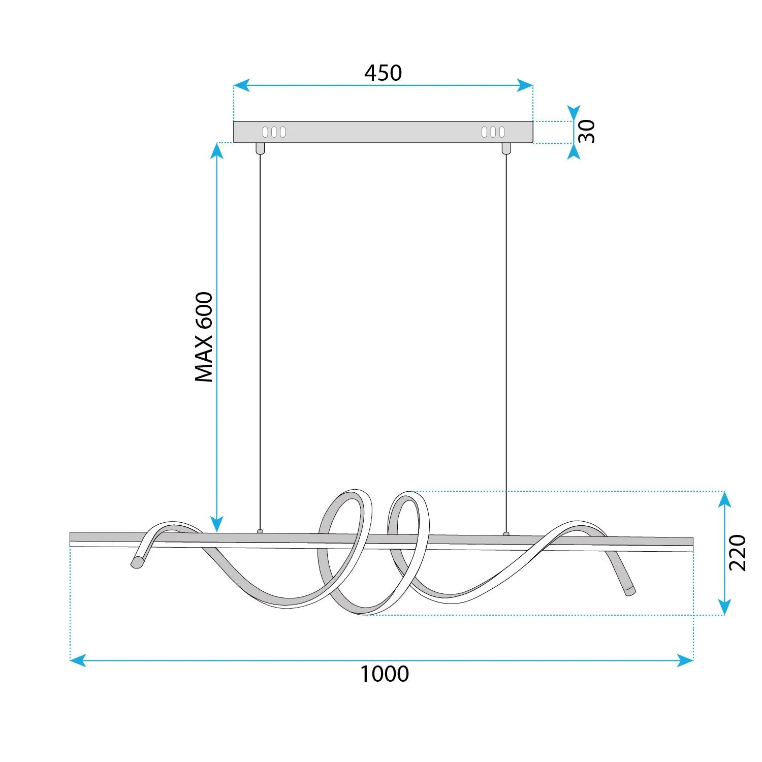 LAMPA WISZĄCA LED G065-CP Złota 6