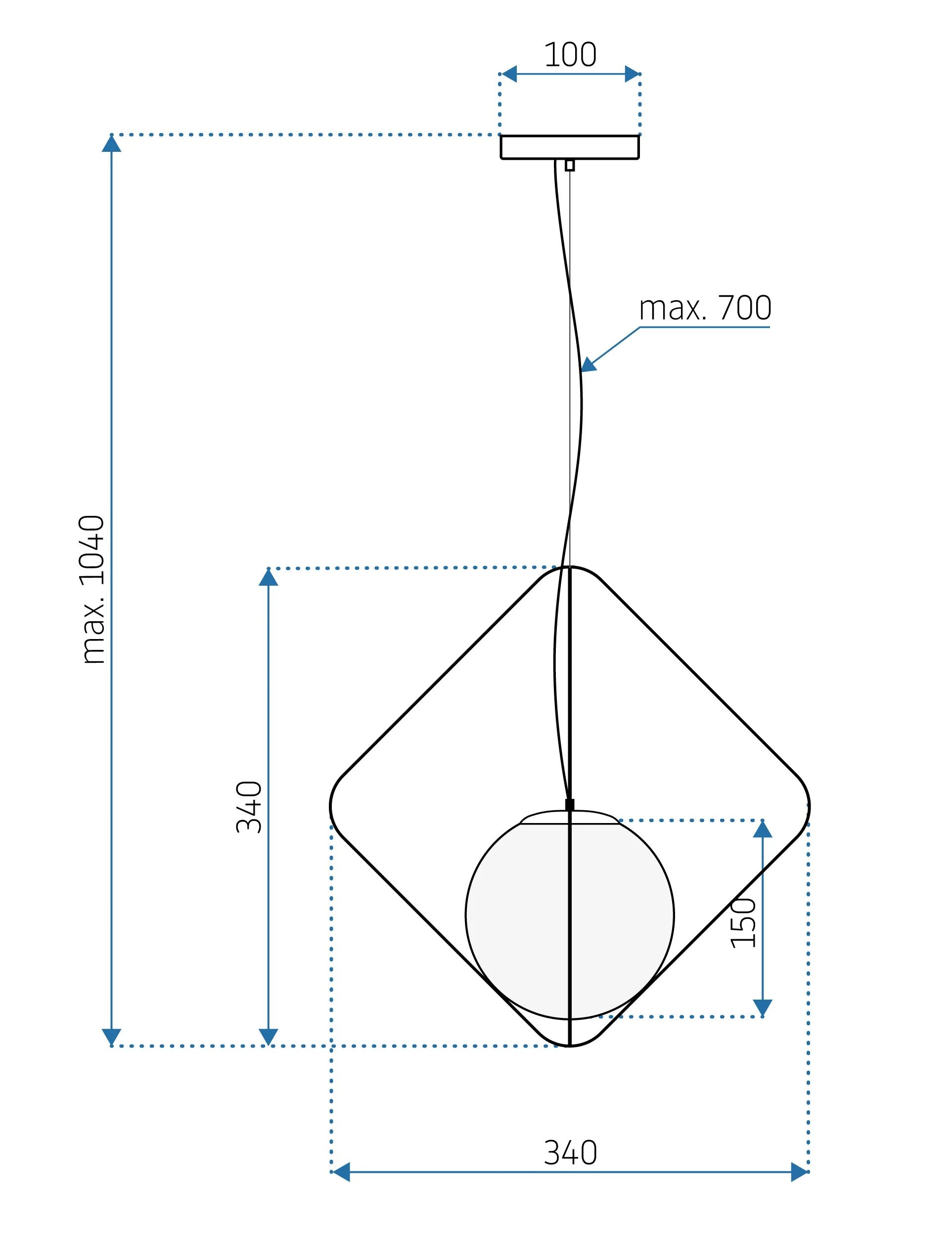 Lampa Wisząca APP1018-1CP 6