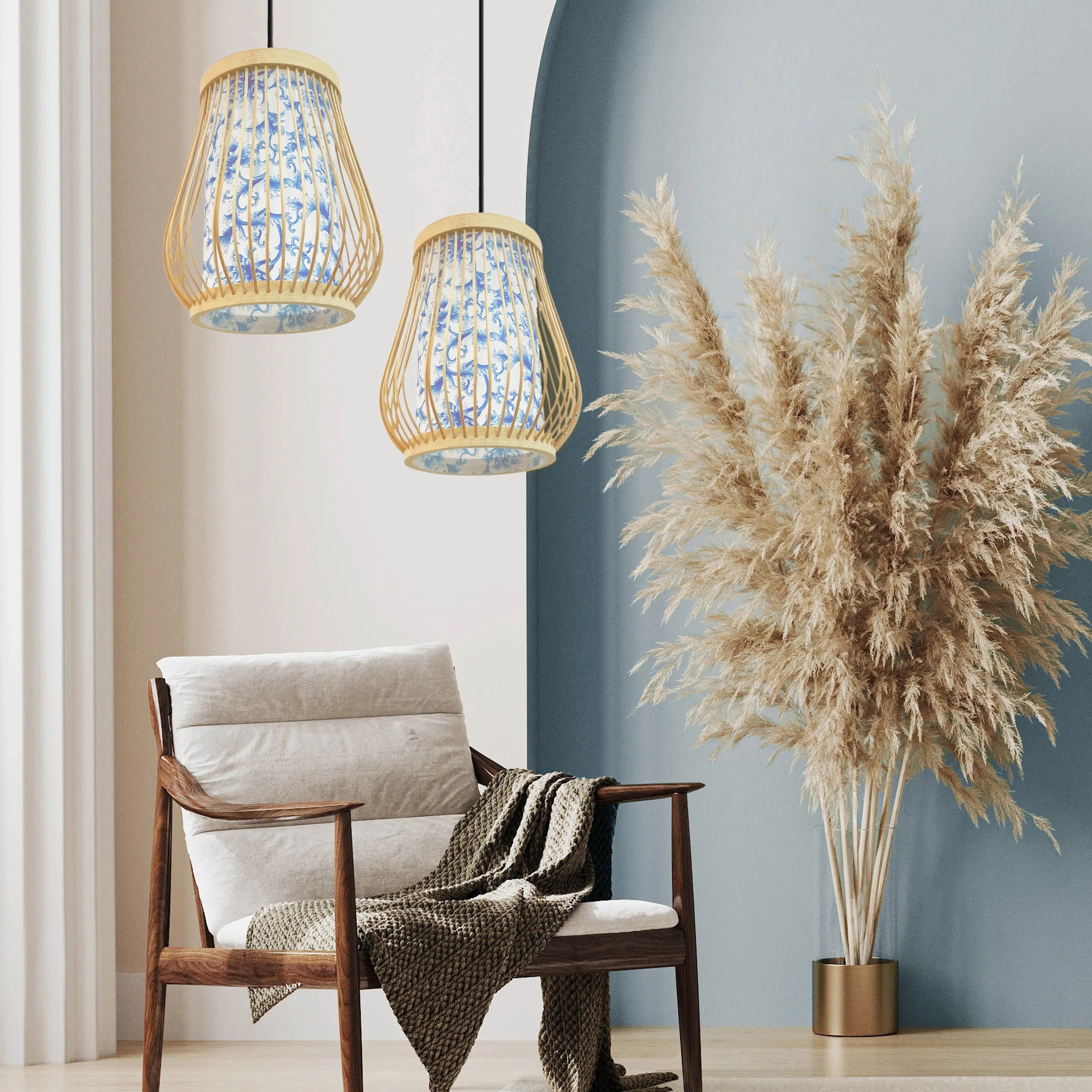 LAMPA WISZĄCA BAMBUSOWA APP1635-1CP 6