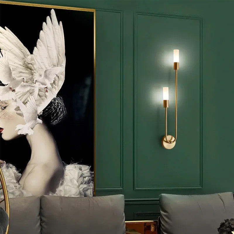 LAMPA ŚCIENNA KINKIET APP1148-2W Złota 6