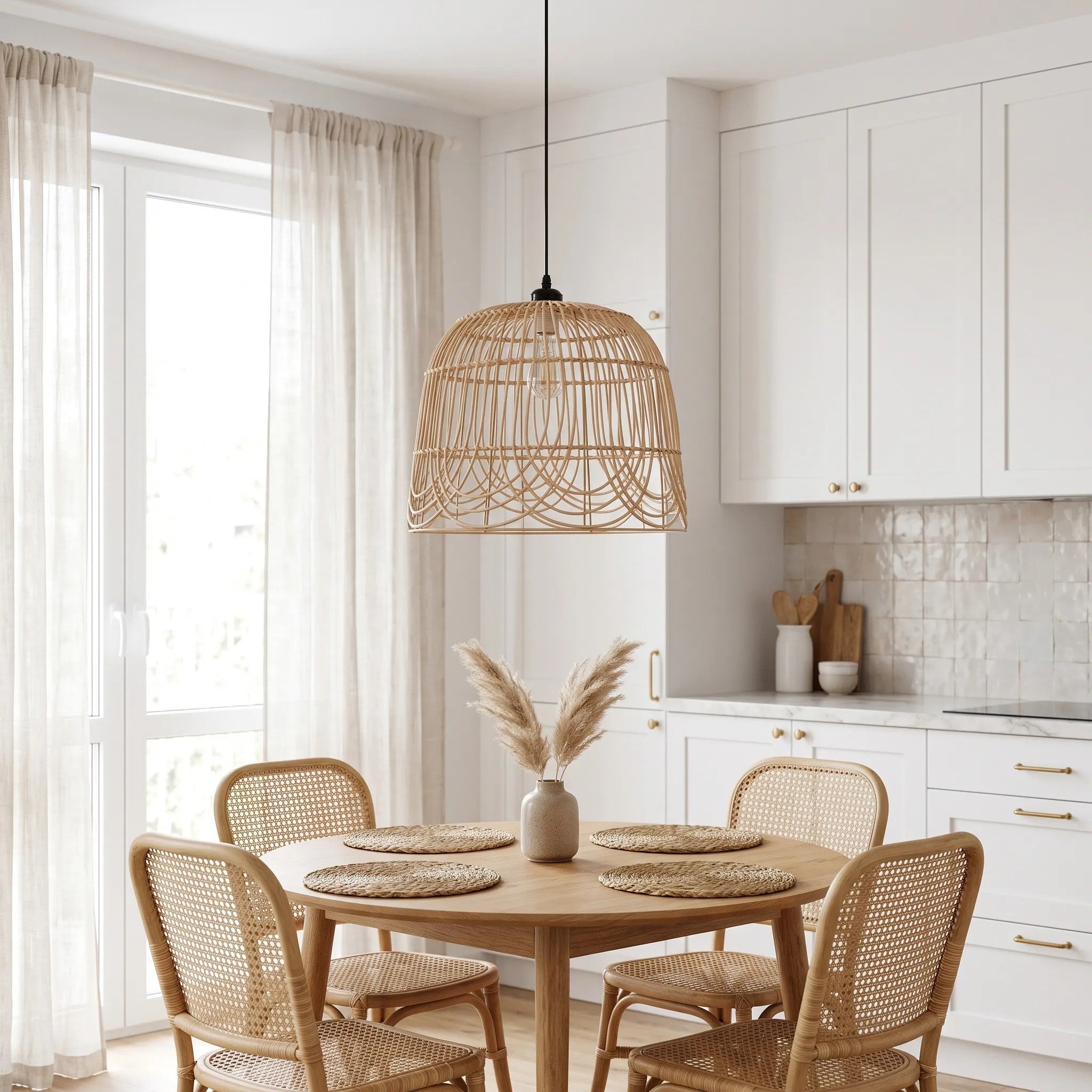 LAMPA SUFITOWA WISZĄCA NATURAL BOHO APP1352-1CP 40 Cm 6