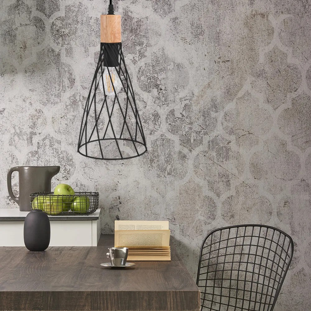 LAMPA SUFITOWA WISZĄCA APP1268-1CP Czarna 6