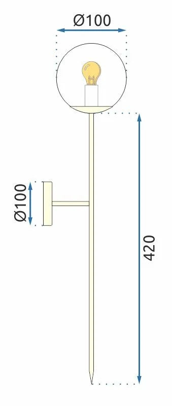 LAMPA KINKIET NOWOCZESNY 52cm APP577-1W CZARNa 6
