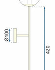 LAMPA KINKIET NOWOCZESNY 52cm APP577-1W CZARNa 6