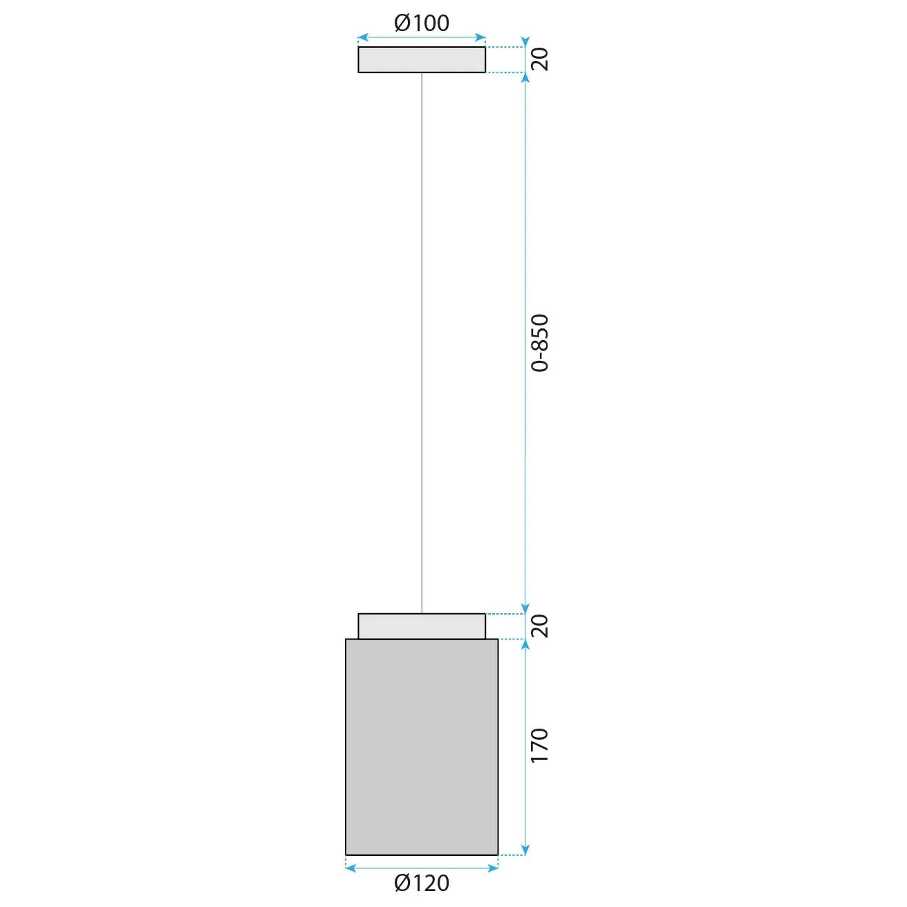 LAMPA SUFITOWA WISZĄCA APP1810-1CP Frosted Grey 6