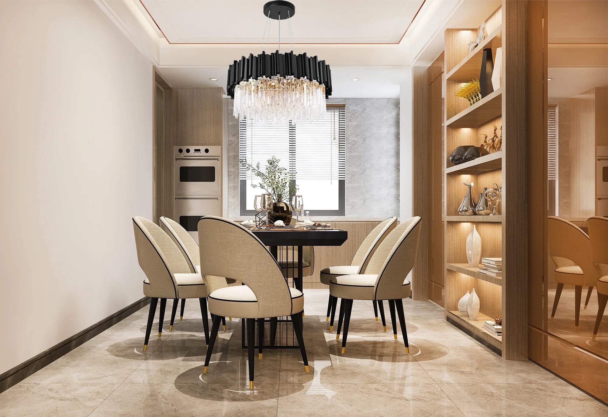 Lampa Sufitowa Plafon Kryształowa APP1481-1C Black Matt 6