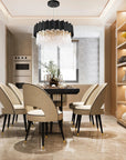 Lampa Sufitowa Plafon Kryształowa APP1481-1C Black Matt 6