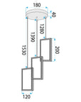 LAMPA SUFITOWA WISZĄCA LED LHJ088-3CP ZŁOTA 6
