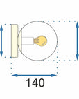 LAMPA ŚCIENNA KINKIET APP1250-1W Złota 6