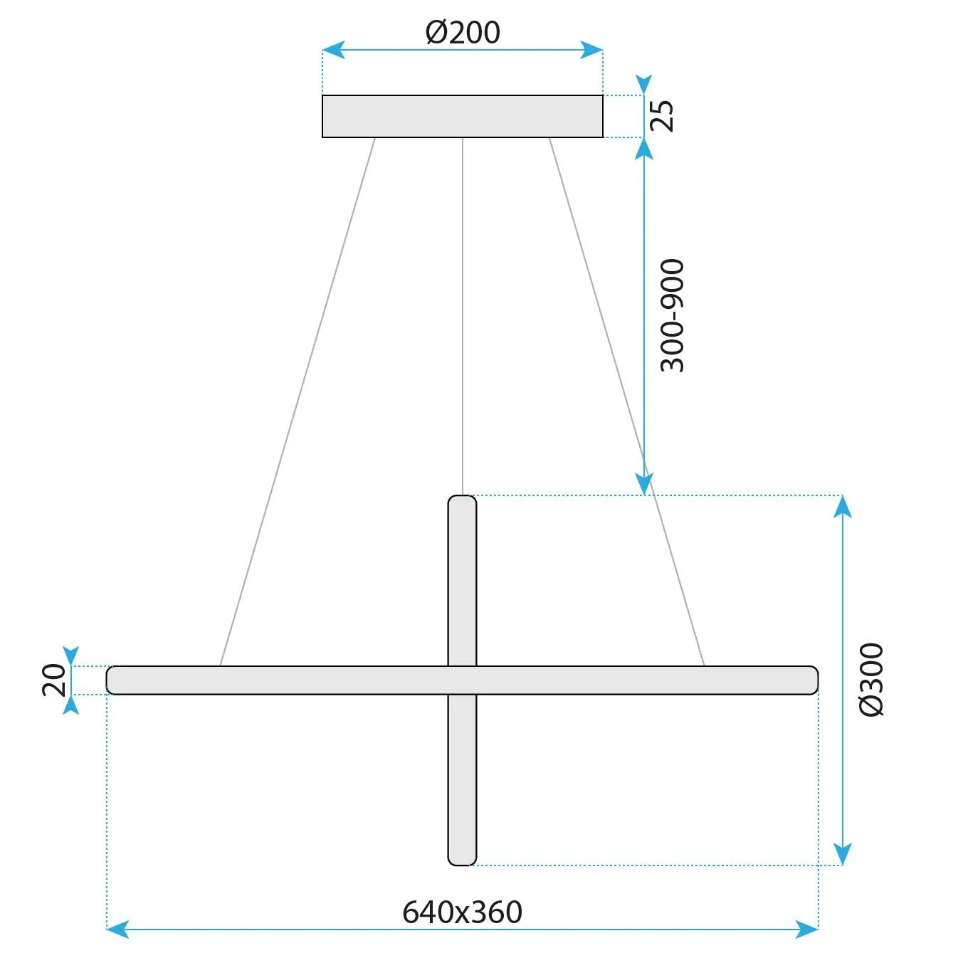 LAMPA WISZĄCA LED G034-CP ZŁOTA 6