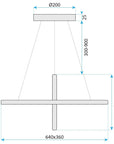 LAMPA WISZĄCA LED G034-CP ZŁOTA 6