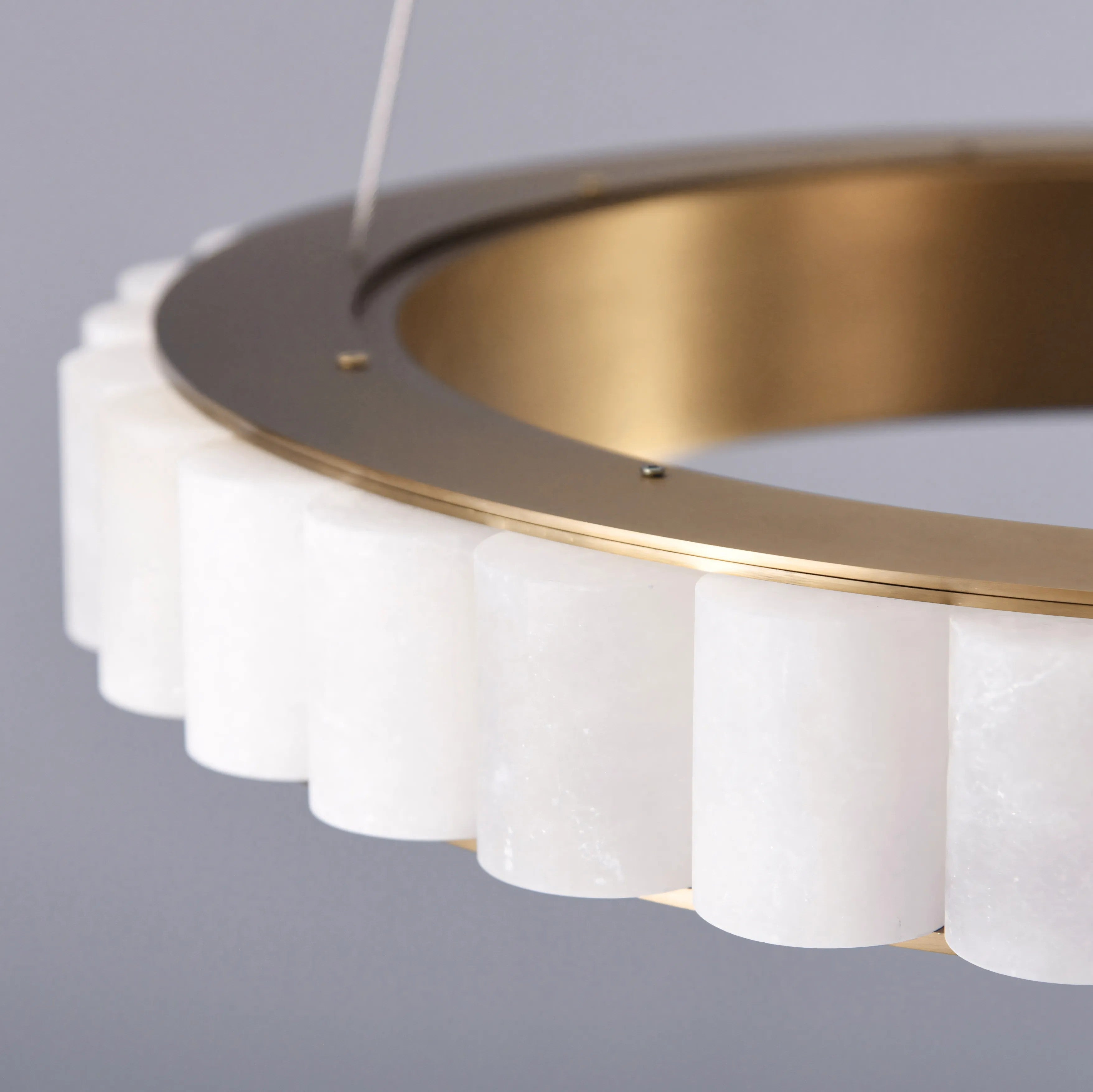 LAMPA SUFITOWA WISZĄCA LED APP1801-CP Brush Gold 6