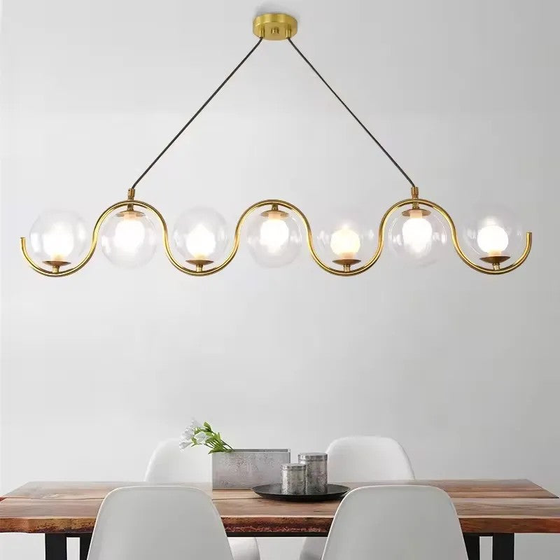 LAMPA SUFITOWA WISZĄCA APP1441-7CP Złota 6