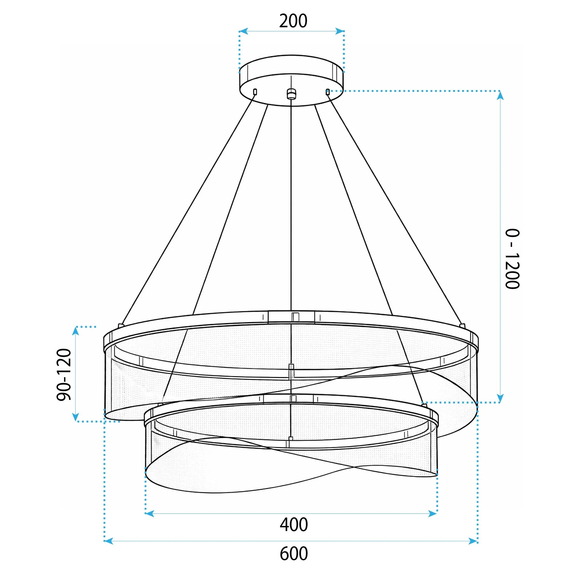 LAMPA SUFITOWA WISZĄCA G146-2CP ZŁOTA 6