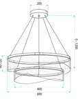 LAMPA SUFITOWA WISZĄCA G146-2CP ZŁOTA 6