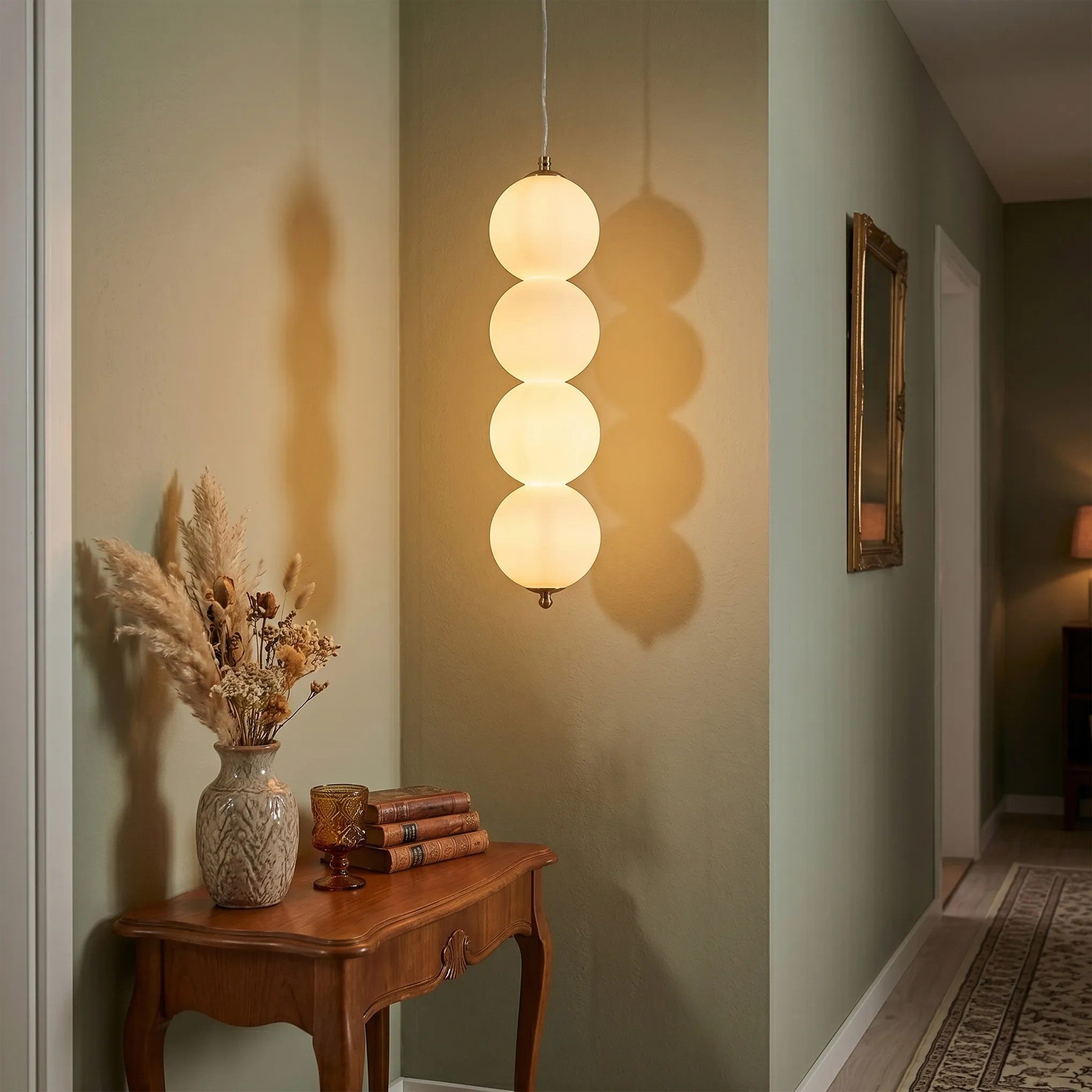 Lampa Sufitowa Wisząca LED LHJ118-4CP Złota Szczotkowana 6