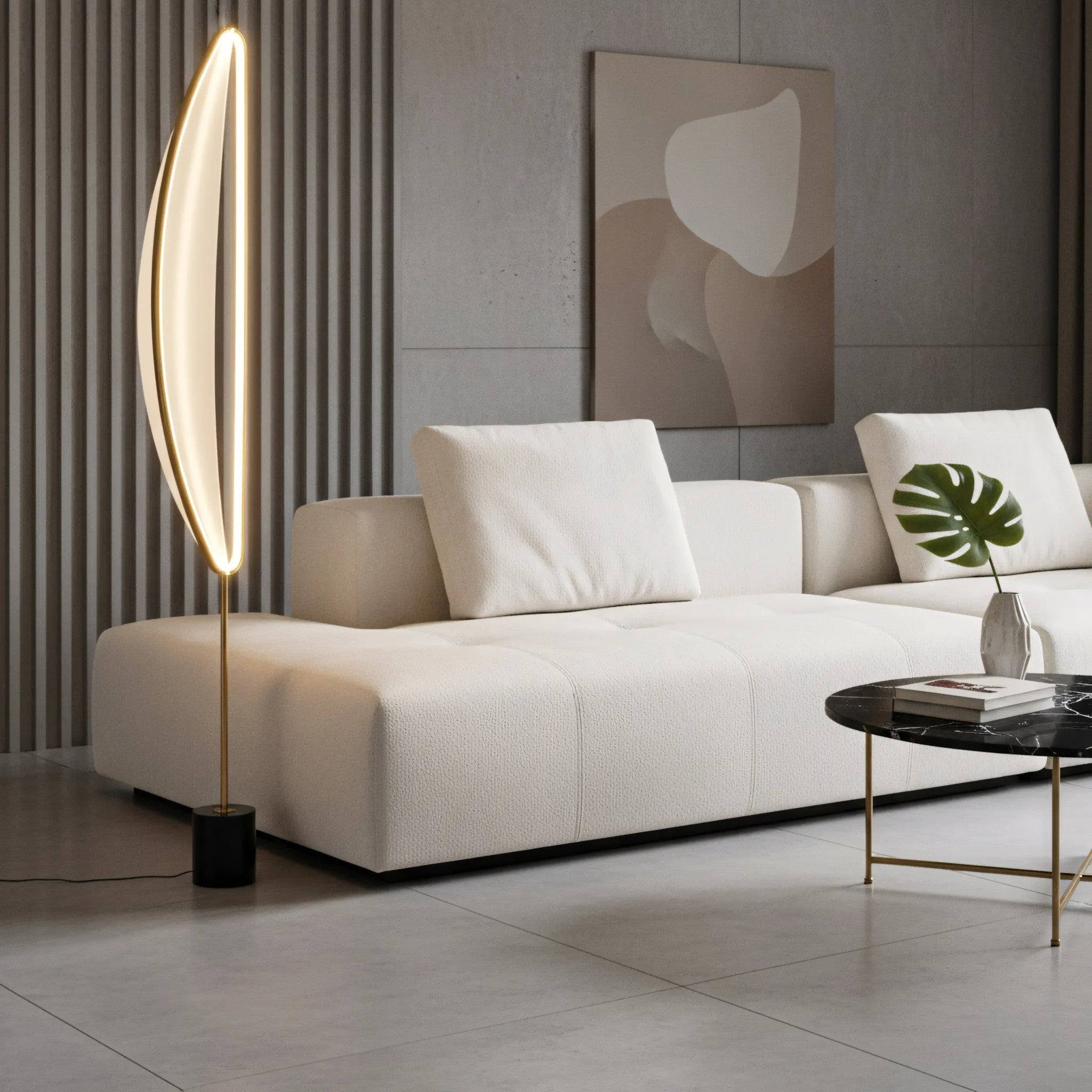 Lampa Stojąca Podłogowa LED G126-F Złota 6