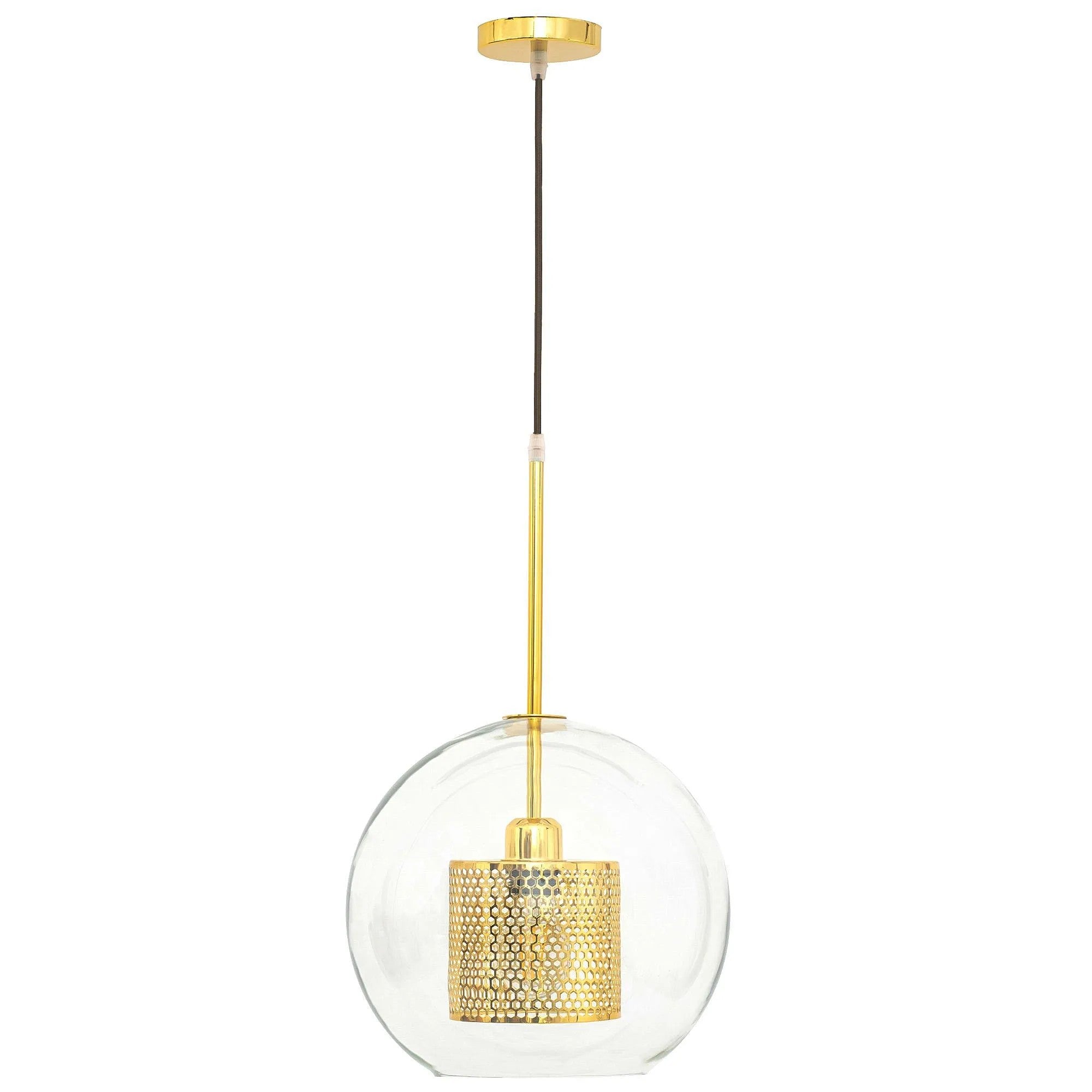 Lampa Wisząca Szklana Loft APP556-1CP 30cm Złota 6