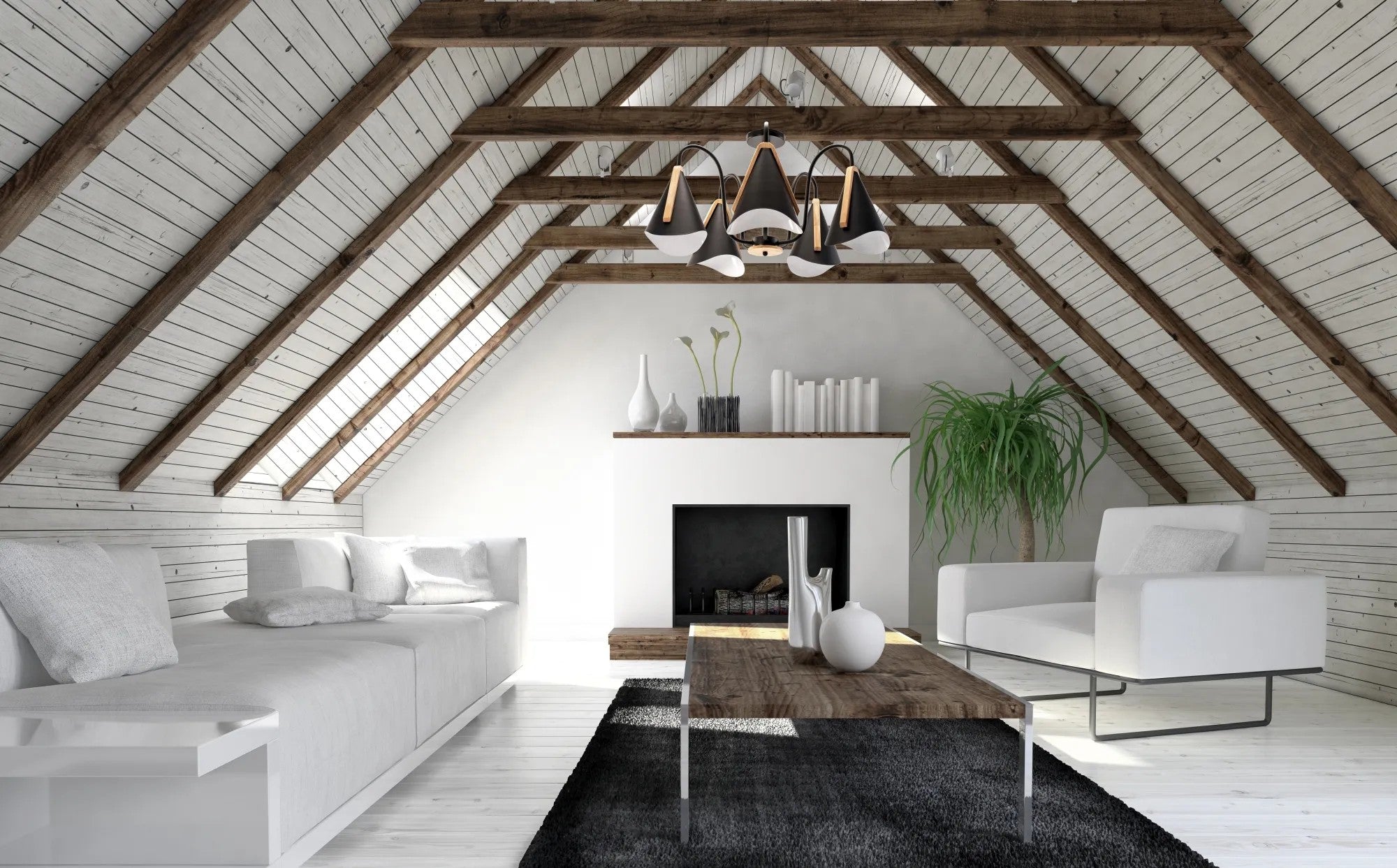Lampa Sufitowa Skandynawska Pięcioramienna APP607-5C Czarna 6