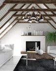 Lampa Sufitowa Skandynawska Pięcioramienna APP607-5C Czarna 6