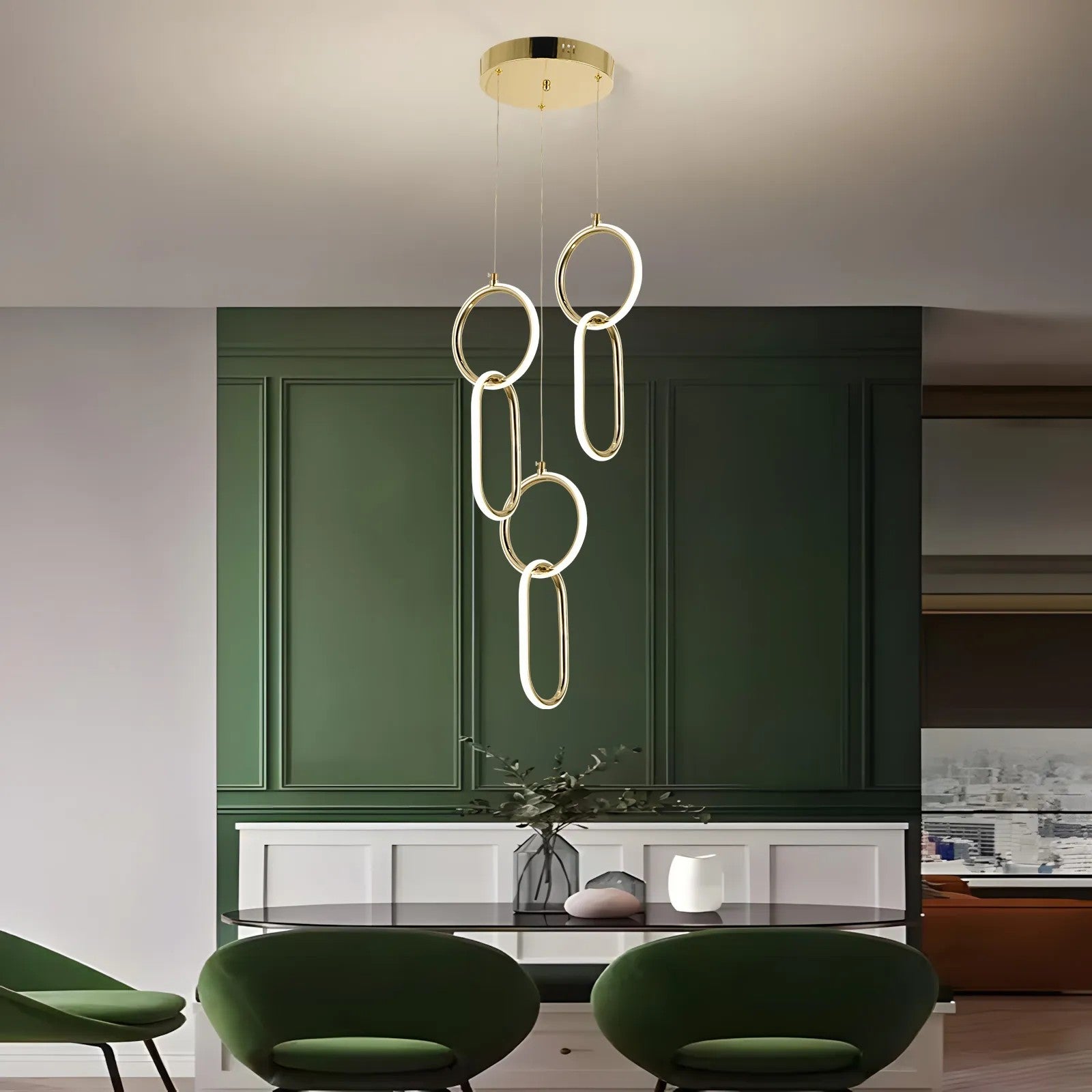 LAMPA WISZĄCA LED G077-3CPR Złota 6
