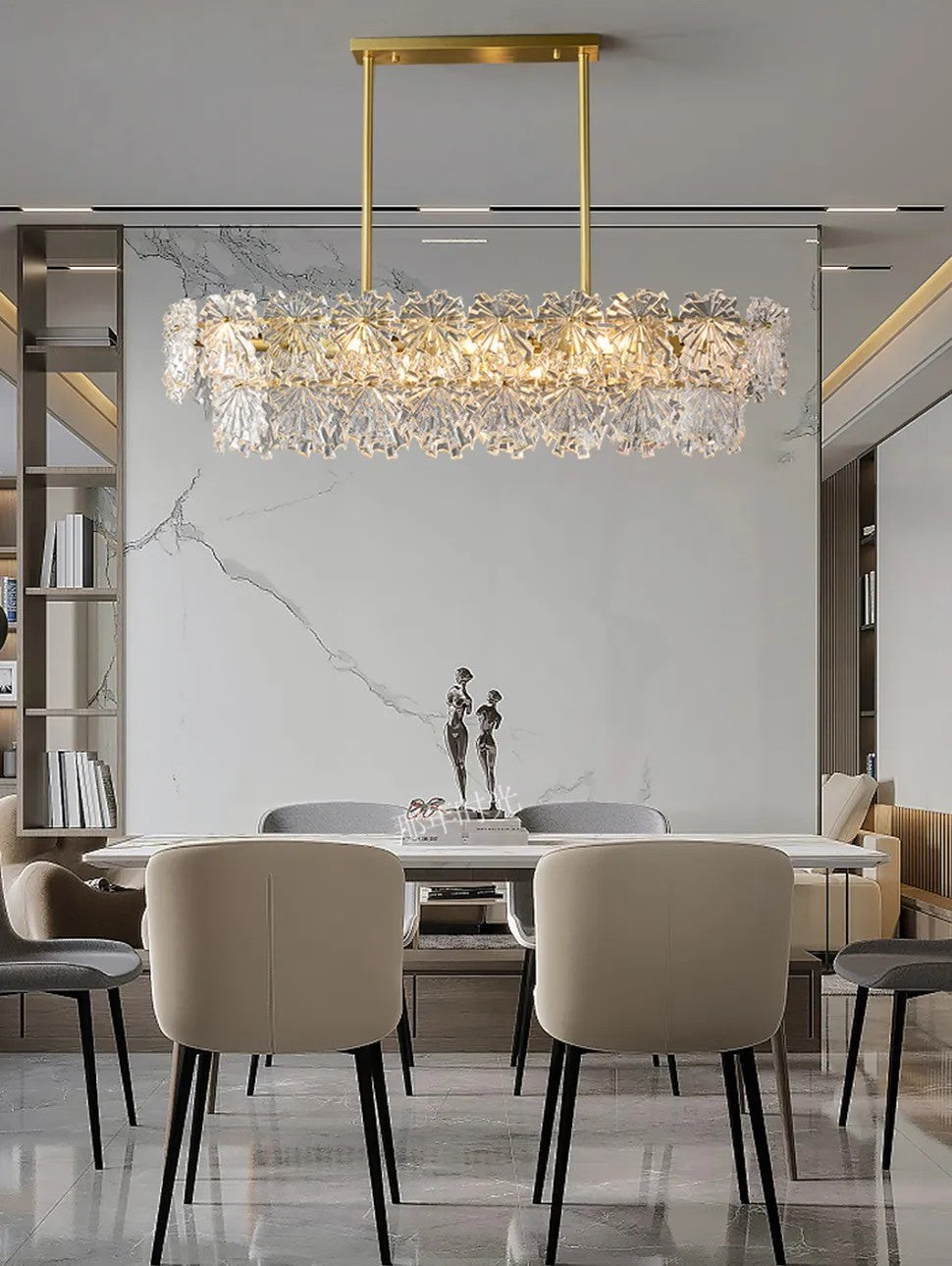 LAMPA KRYSZTAŁOWA WISZĄCA APP1198-4CP ZŁOTA 6