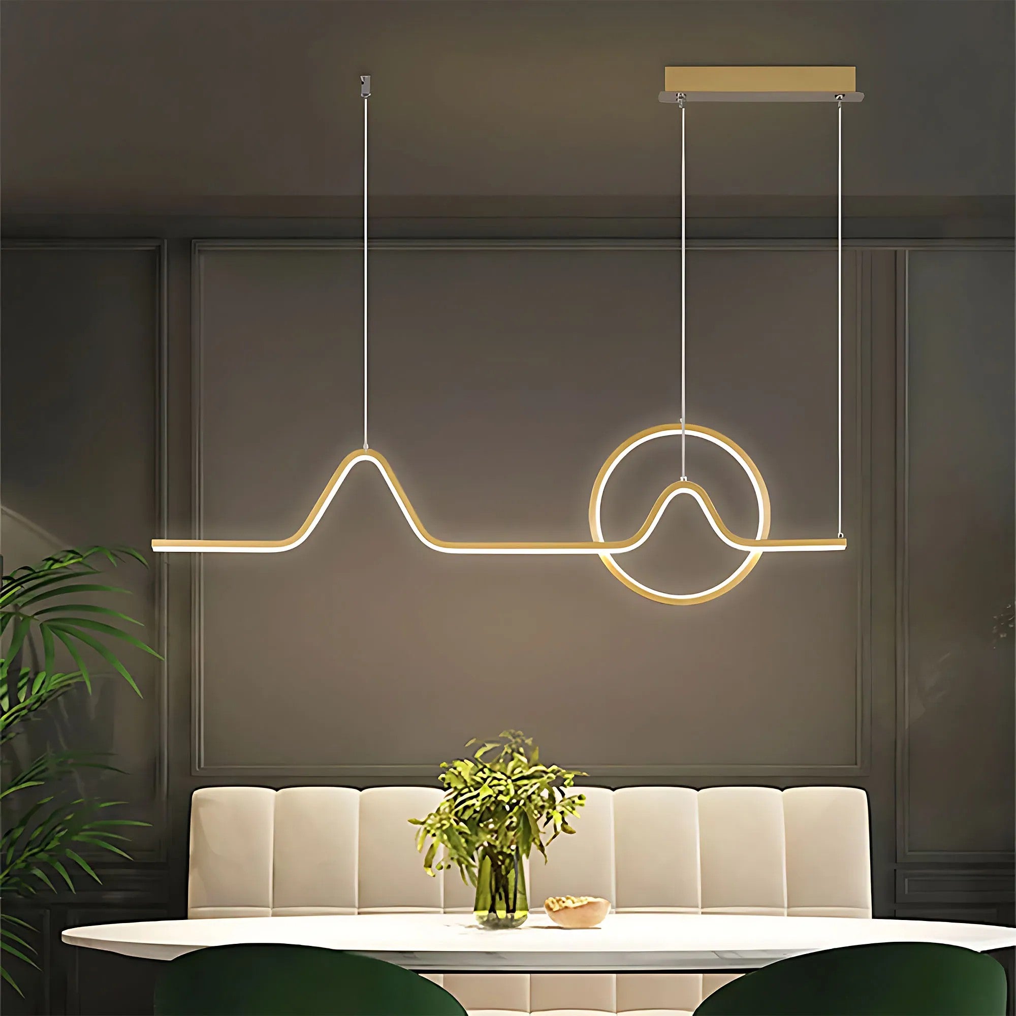 LAMPA WISZĄCA LED LHJ022-CP 120 Cm ZŁOTA 6