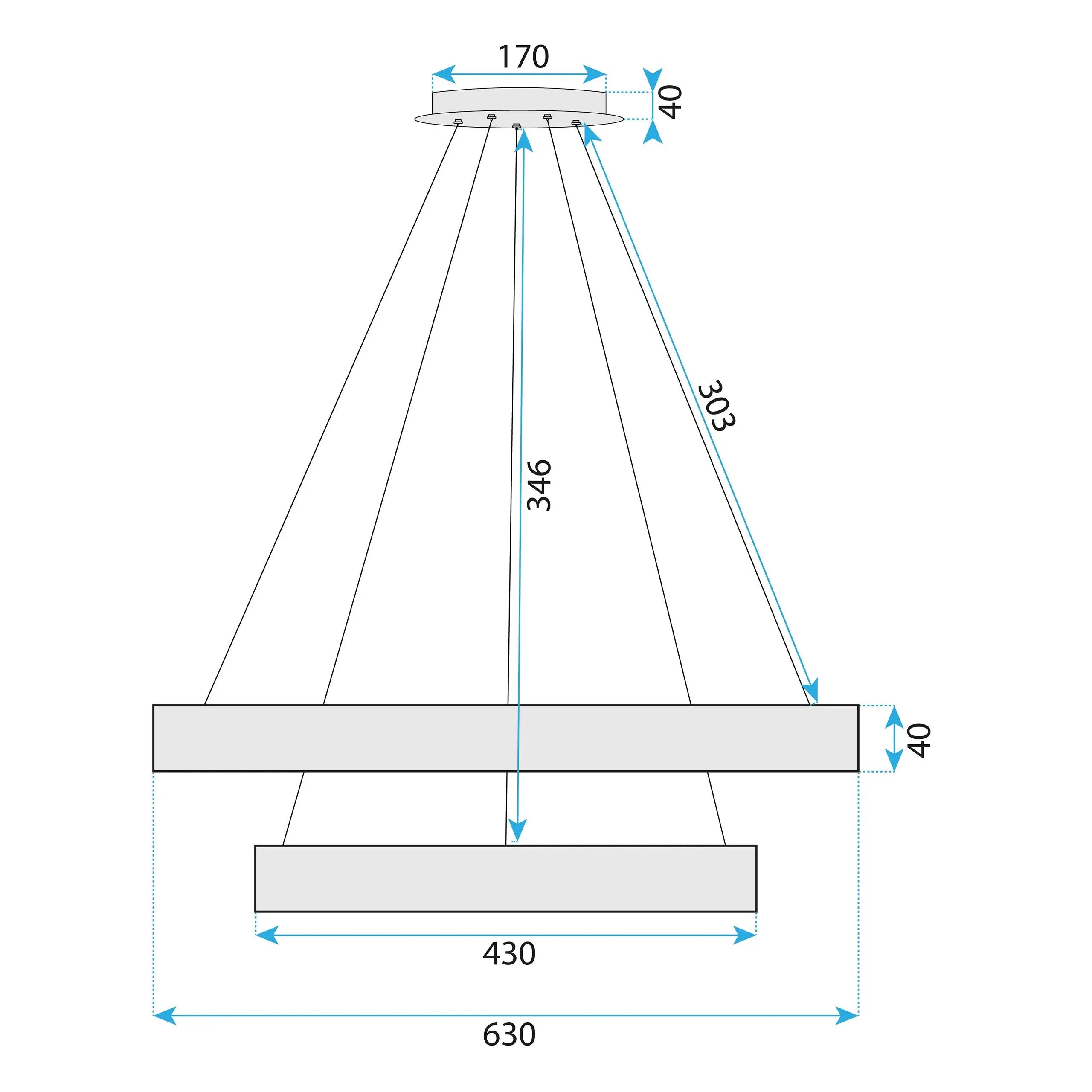 LAMPA WISZĄCA LED G046-2CP CHROME 6