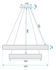 LAMPA WISZĄCA LED G046-2CP CHROME 6