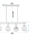 Lampa Wisząca APP1775-4CP WOOD GREY 6