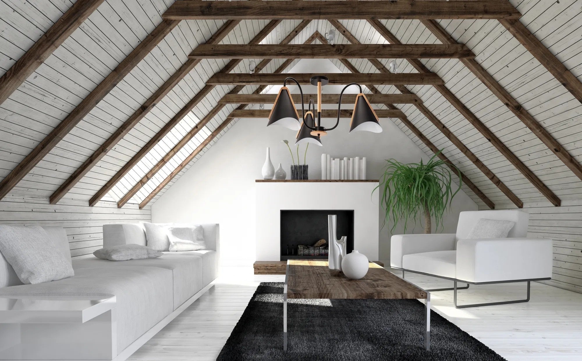 Lampa Sufitowa Skandynawska Trójramienna APP605-3C Czarna 6