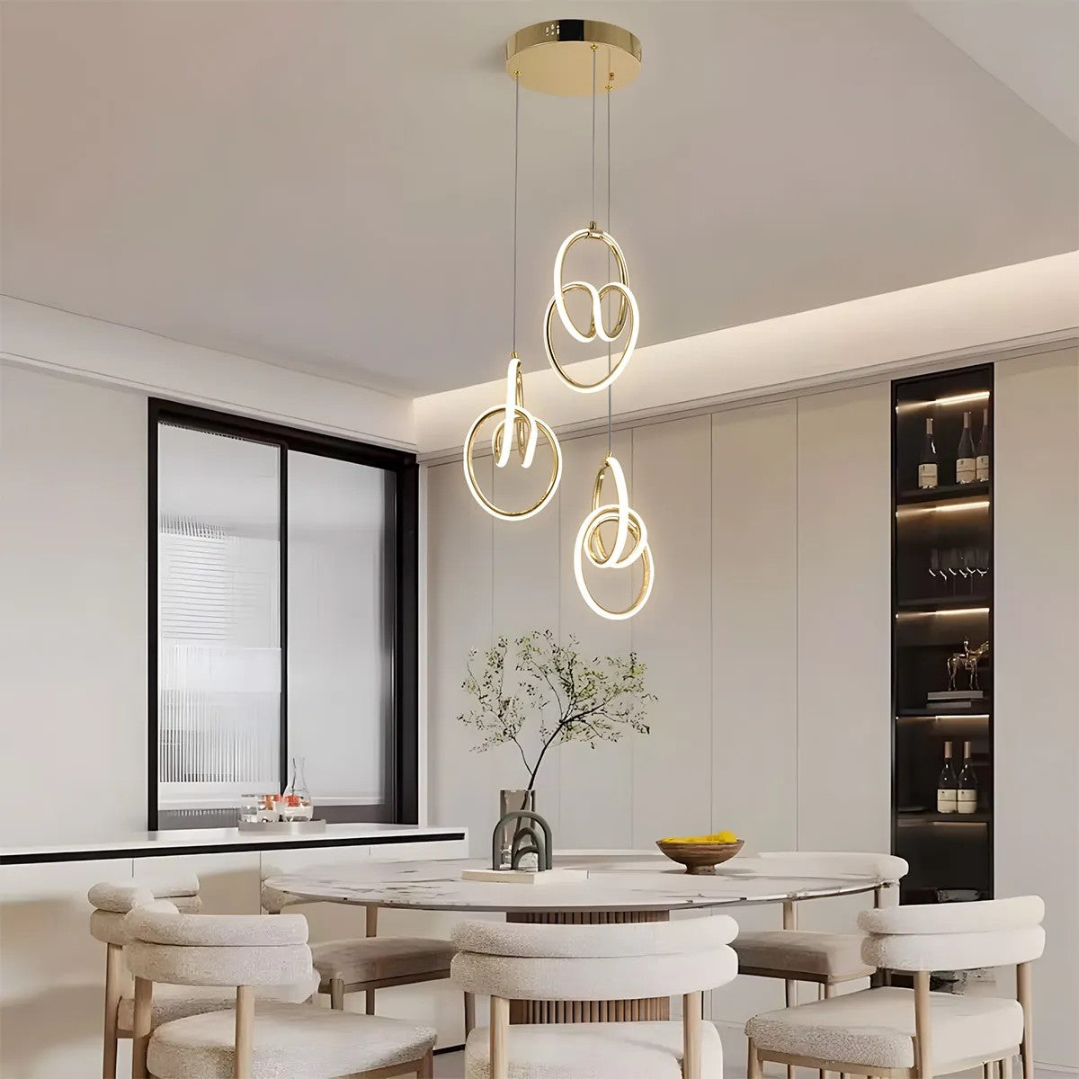 LAMPA WISZĄCA LED G082-3CPR Złota 6