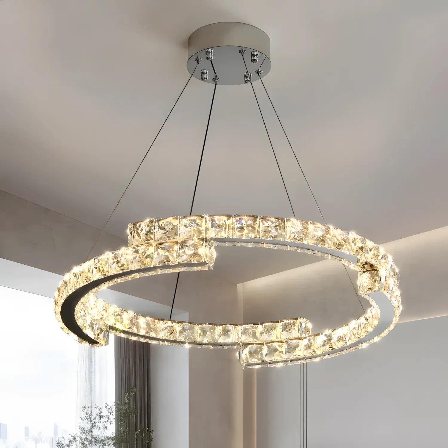 LAMPA WISZĄCA LED APP1556-CP CHROM 6