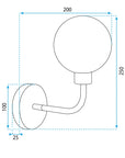 LAMPA ŚCIENNA KINKIET APP1301-1W Czarno Złota 6