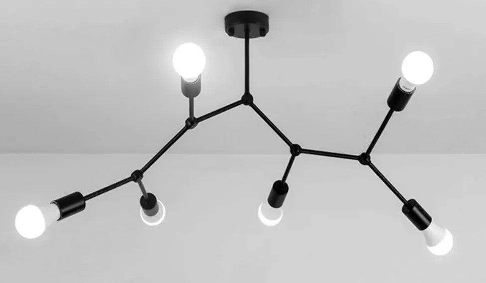 LAMPA SUFITOWA KLASYCZNA METAL LOFT APP737-6C Czarna 6