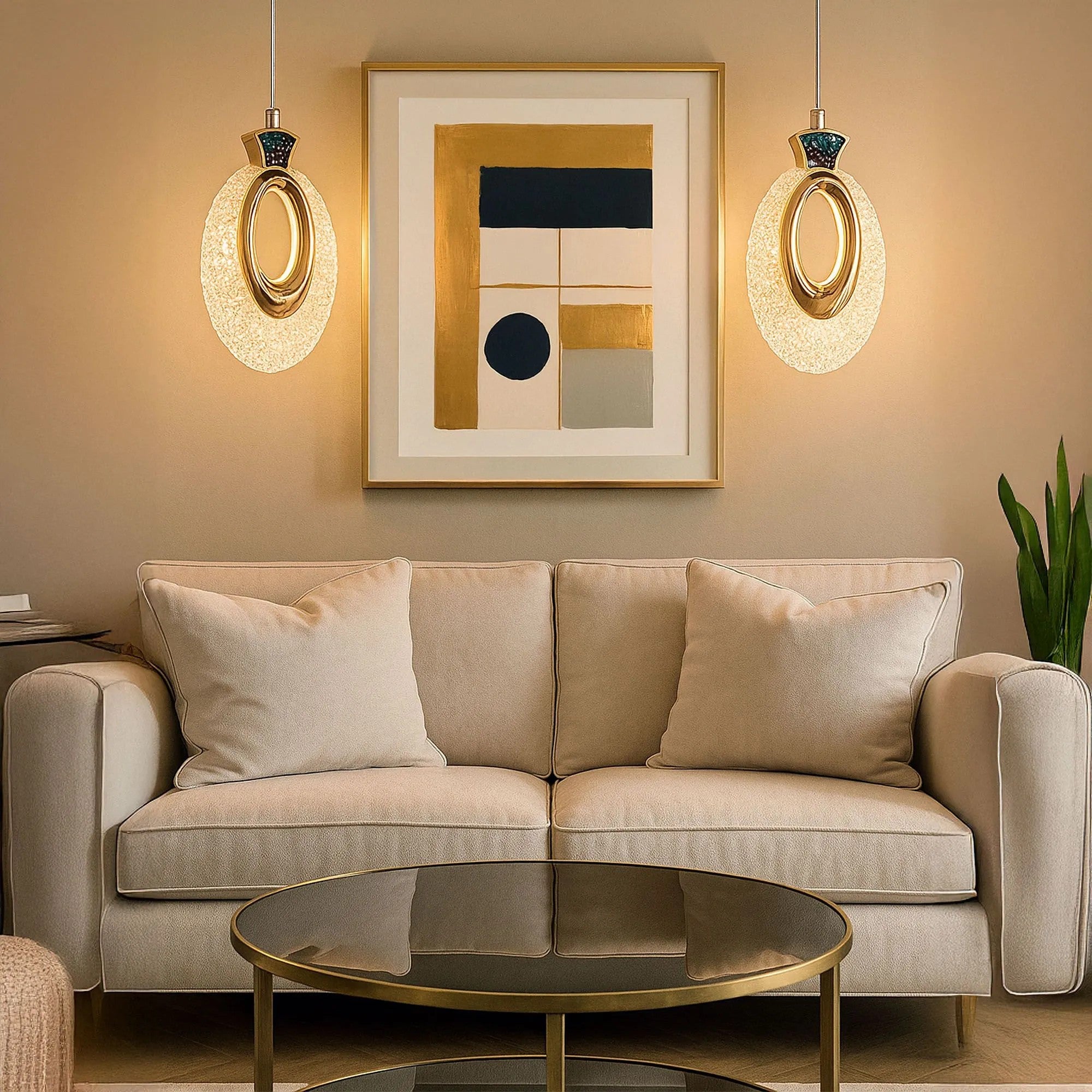 LAMPA WISZĄCA KRYSZTAŁOWA LED LHJ109-1CP JASNE RÓŻOWE ZŁOTO 6